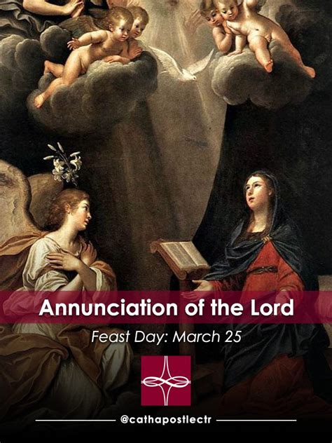 Annunciation Of The Lord — Catholic Apostolate Center Feast Days