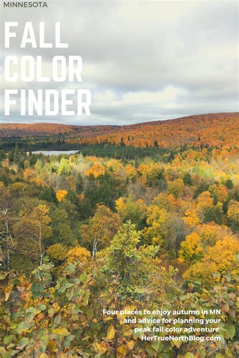 The Cover Of Minnesotas Fall Color Finder Featuring Colorful Trees