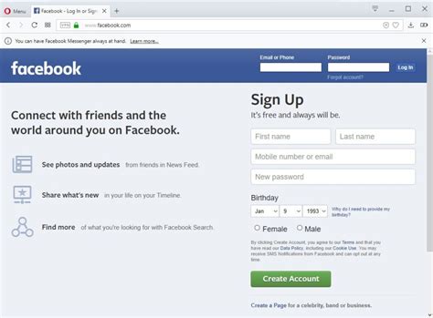 Facebook Sign Up Facebook Log In Or Sign Up Facebook Login Page