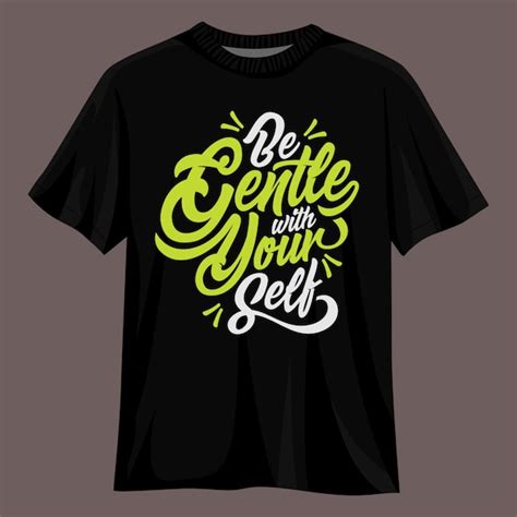 premium vector be gentle typography t shirt design