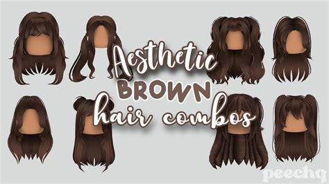 Aesthetic Brown Hair Combos Roblox Youtube