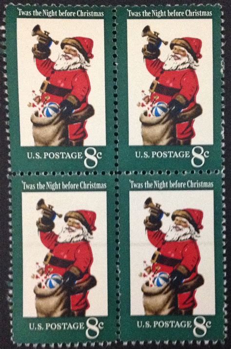 Us Stamp 1472 Mint 1972 8c Christmas Santa Claus Mnh Block Of 4 On