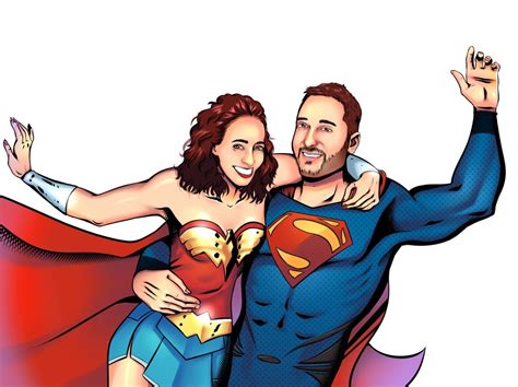 Couple Custom Comics Superhero Portrait From Your Photos Etsy