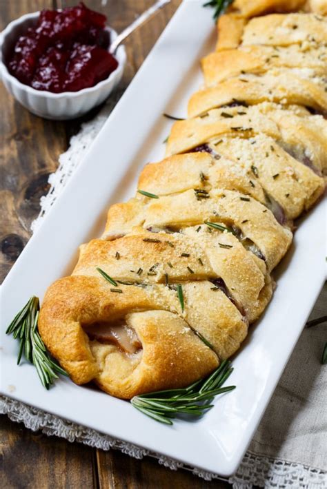 Turkey Cranberry And Brie Crescent Braid Spicy Southern Kitchen