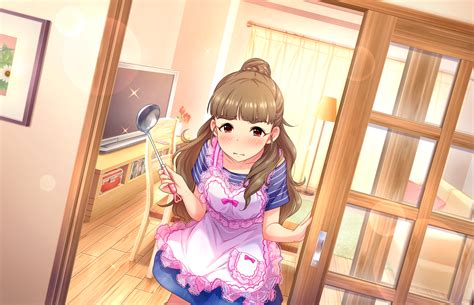 Safebooru Blush Brown Hair Dress Idolmaster Cinderella Girls