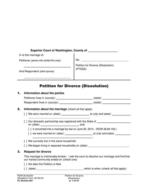 40 Free Divorce Papers Printable Template Lab Divorce Papers Forms