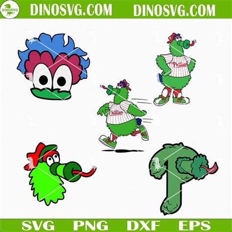 phillie phanatic mlb logo svg funny philadelphia phillies mascot svg files for cricut dinosvg練