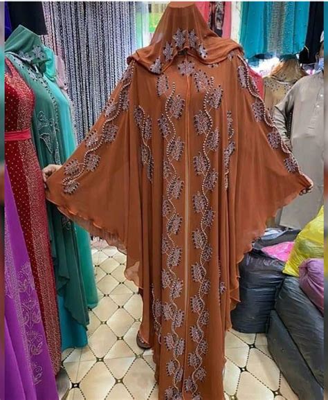 Trendy Designer Elegant Chiffon Kaftan Moroccan Beaded African Wear For ...