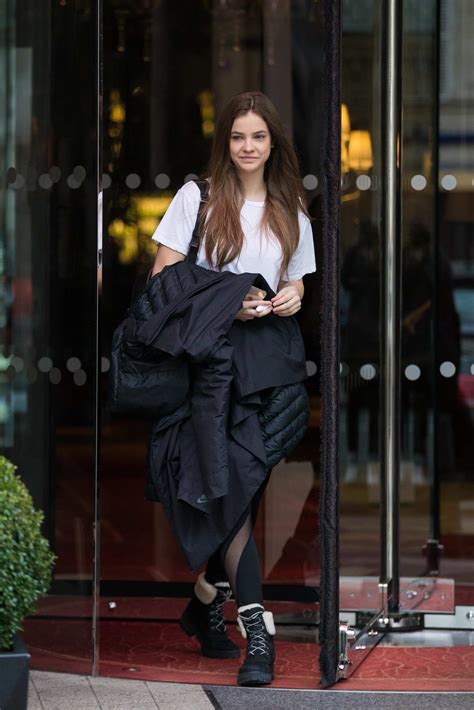 Barbara Palvin Keeps It Casual With A White Tee And Black Leggings As