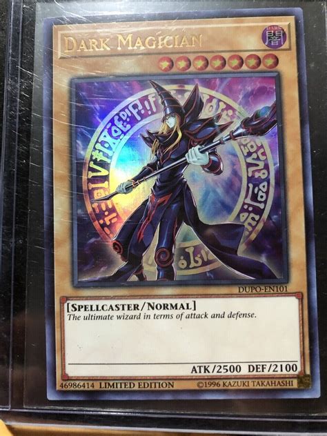 Mavin Yugioh Dark Magician 46986414 Limited Edition Gold Lettering