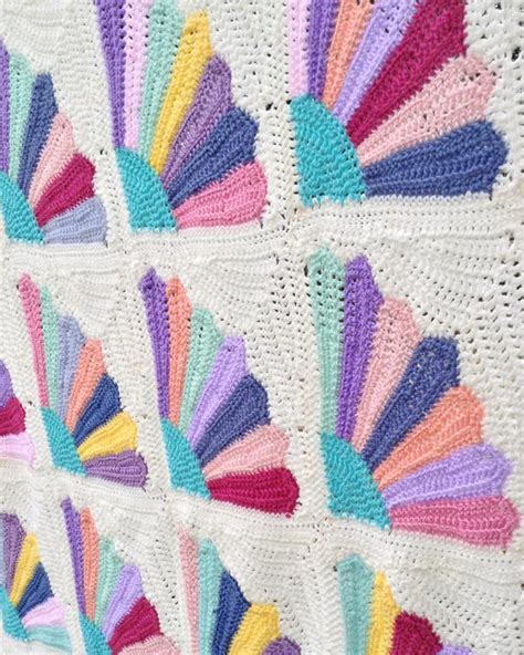 Scrap Fan Afghan And Pillow Crochet Pattern Maggies Crochet