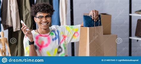 Cheerful African American Small Business Owner Stock Image Image Of