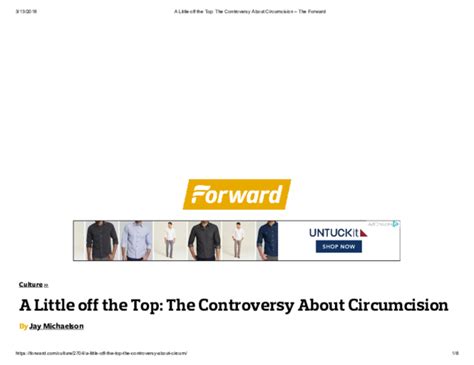 Pdf A Little Off The Top The Controversy About Circumcision Marked