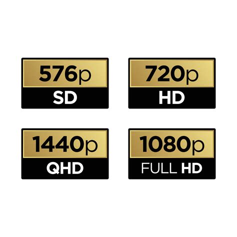 Goldenes 8k 4k 5k Ultra Hd Videoauflösungssymbol Logo 4786066