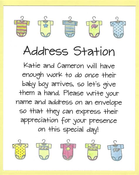 Address An Envelope Baby Shower Table Sign Baby Shower Etsy Canada