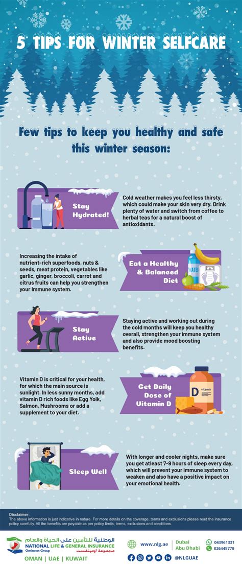 5 Tips For Winter Selfcare Infographic Nlg Uae