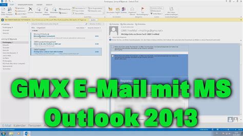Enable pop or imap on yahoo! GMX E-Mail mit Microsoft Outlook 2013 - YouTube