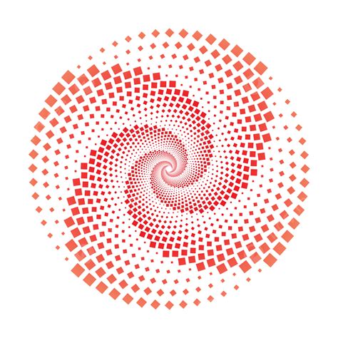 Dotted Swirls Vector Hd Images Red Dotted Squares Swirl Circle Red