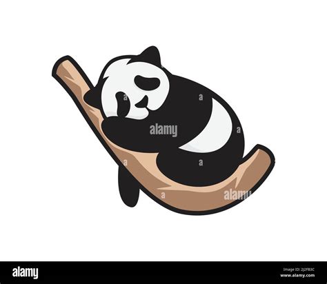 Lazy And Sleepy Panda Illustration Vector Stock Vector Image And Art Alamy