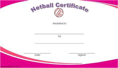 Netball Certificate Templates 10 Best Designs Fresh And Professional