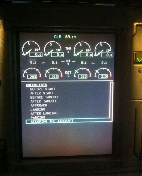 Airbus A380 A380s Checklists Display Airbus A380 Display Airbus