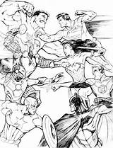 Coloring Justice Avengers League Vs Netart sketch template