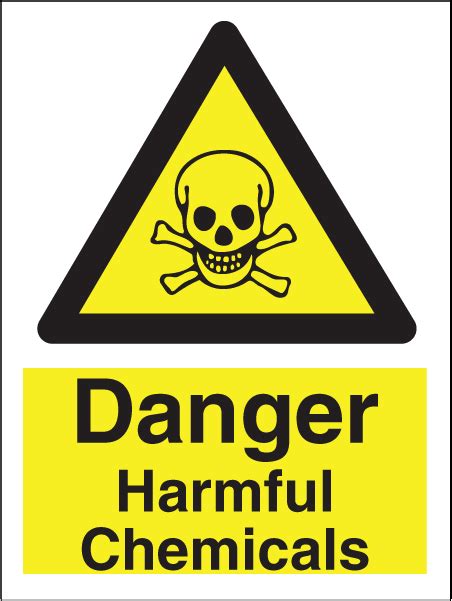 Danger Harmful Chemicals Kjøp Hazard Signs
