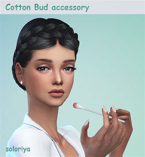 Soloriya Cotton Bud Pose Accessory Sims 4