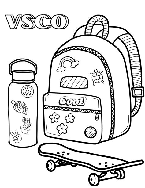Vsco Girl Coloring Pages Teens Coloring Pages Vsco Instant Download