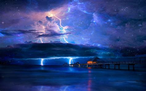 Wallpaper Of Lightning Storm
