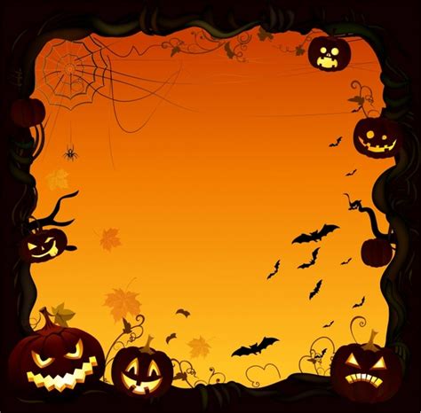 Halloween Pumpkin Border Vectors Graphic Art Designs In Editable Ai
