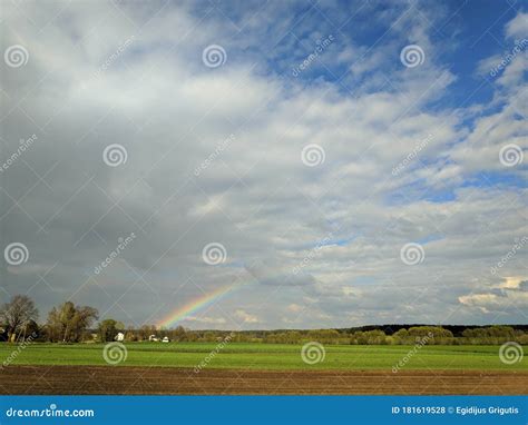 Landscape Rainbow Stock Photo Image Of Landscape Rainbow 181619528