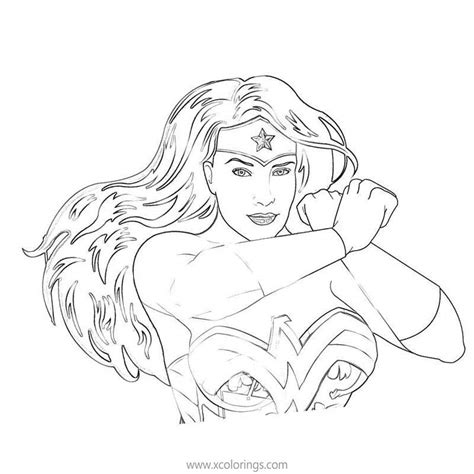 Animated Wonder Woman Sketch Coloring Pages