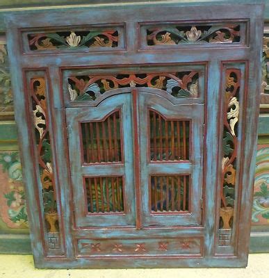 balinese prison style wood carved decorative wall panel