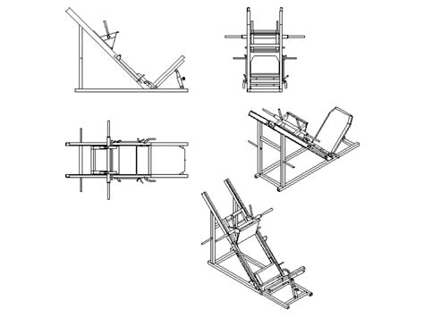 Leg Press 45° In Autocad Download Cad Free 109 Mb Bibliocad