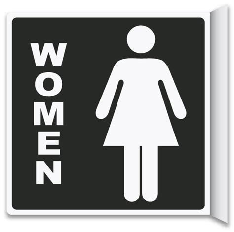 2 Way Womens Restroom Sign T4335 By