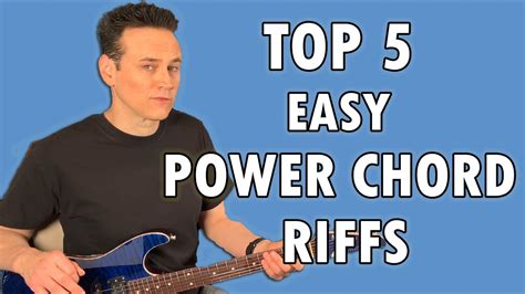 The TOP FIVE EASY Power Chord Riffs For Beginners YouTube