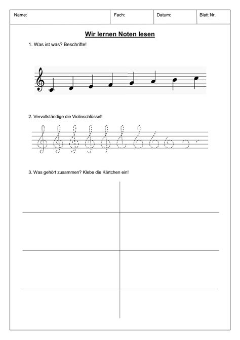 100%100% found this document useful, mark this document as useful. Wir lernen Notenlesen - Paket - Unterrichtsmaterial im Fach Musik in 2020 | Noten lesen ...