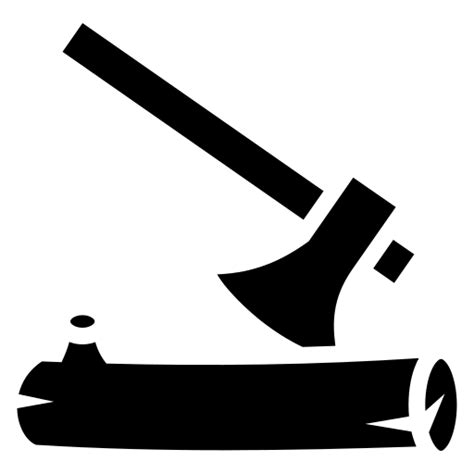 Axe In Log Icon Svg And Png Game
