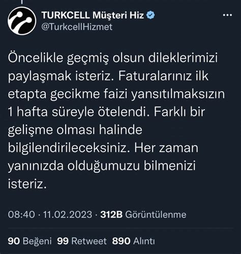 Murad Obano Lu On Twitter Turkcell Deprem Sonras Ekmeyen Internet