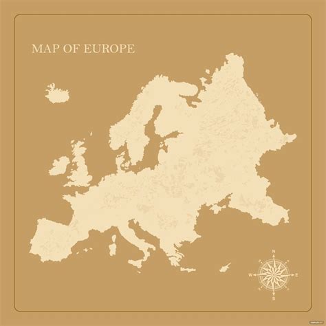 Europe Map With Regions Vector In Illustrator Download