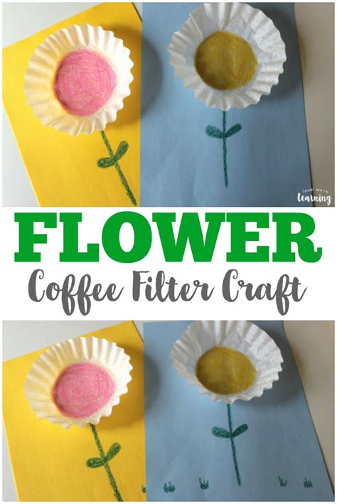 Easy Coffee Filter Flower Craft Look Were Learning