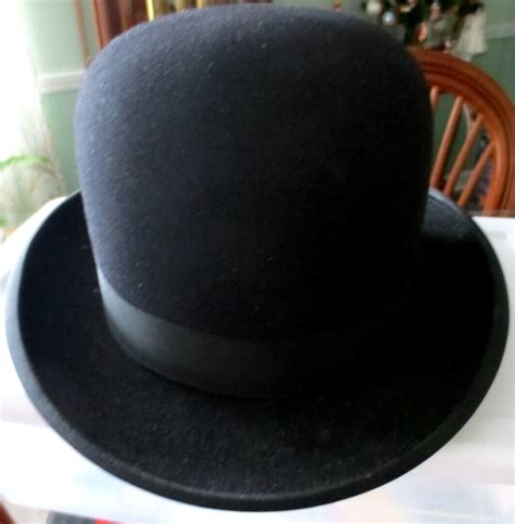 Beautiful Vintage Stetson Black Felt Derby Hat Size 6 78 Ebay