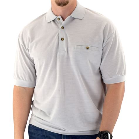 This Safe Harbor Solid Pique Banded Bottom Shirt Is Made Of 60 Cotton