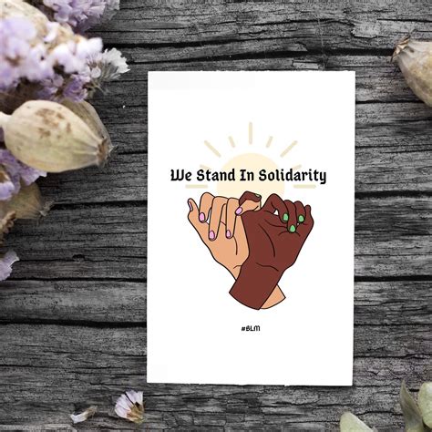We Stand In Solidarity Blm Digital Print For Businesses Etsy