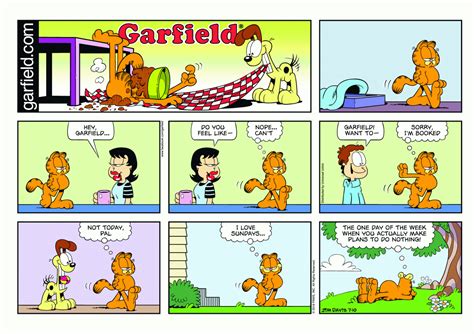 Daily Comic Strip On July 10th 2016 Garfield Comics Comic Strips