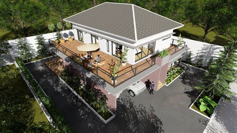 3 bedroom house plans & home design | 500+ three bed villa collection | best modern 3 bedroom house plans & dream home designs | latest collections of 3bhk apartments plans & 3d elevations | cute three bedroom small indian homes. Modern 3 Bedroom Villa design Size 13m7x15m - SamPhoas Plan