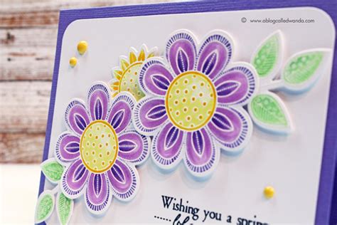 Spring Flowers Papertrey Ink February Challenge A Blog Called Wanda