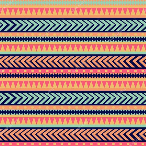 Seamless Tribal Texture Tribal Pattern Colorful Ethnic Striped