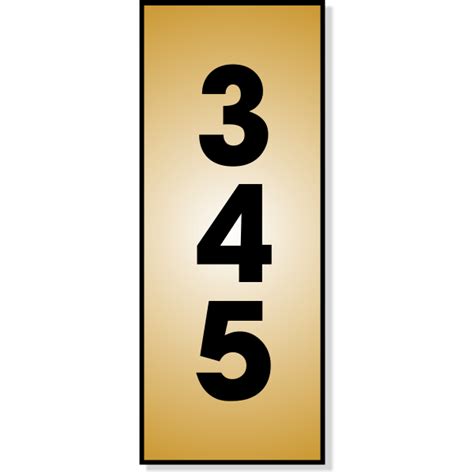 5 X 2 Ada Vertical Number Sign